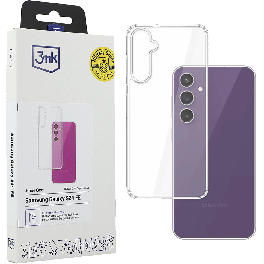 Etui pancerne 3mk Armor Case do Samsung Galaxy S24 FE, przezroczyste